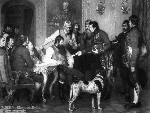 Überreichung der kaiserlichen Geschenke an Andreas Hofer in der Hofburg zu Innsbruck am 20. September 1809 (19. Jahrhundert)